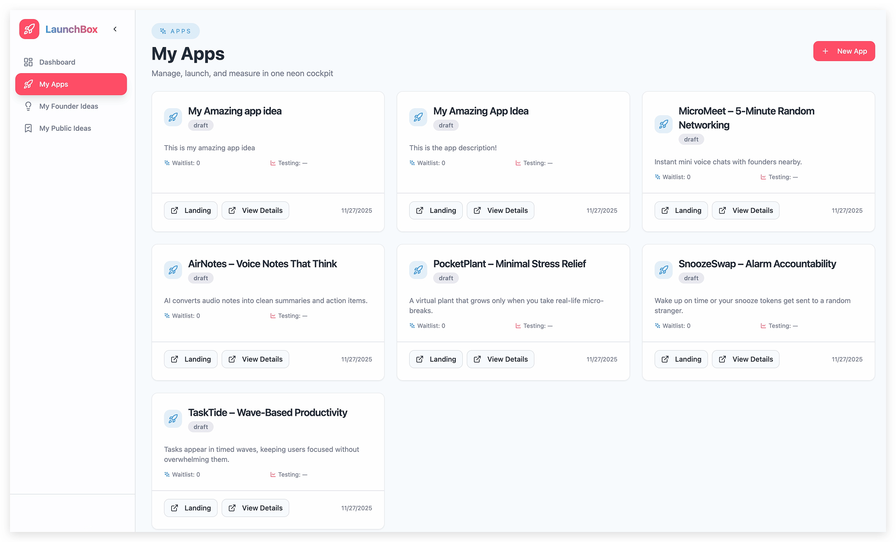 Create App — Launch-Ready in Minutes